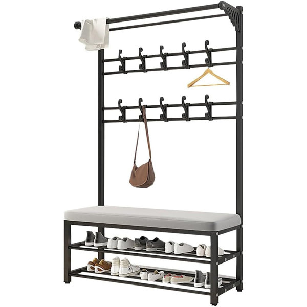 Ebern Designs Milbrey Hall Tree 60cm Wide with Shoe Storage Wayfair.co.uk